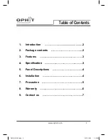 Preview for 2 page of Ophit DMD-H102 User Manual