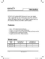 Preview for 3 page of Ophit DMD-H102 User Manual