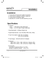 Preview for 5 page of Ophit DMD-H102 User Manual