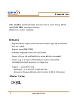 Preview for 3 page of Ophit DQSL User Manual