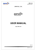 Preview for 1 page of Ophit WRO-100 User Manual