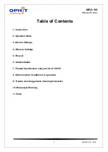 Preview for 2 page of Ophit WRO-100 User Manual