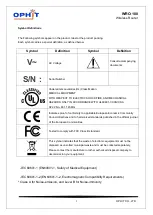 Preview for 3 page of Ophit WRO-100 User Manual