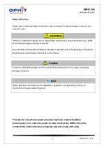 Preview for 4 page of Ophit WRO-100 User Manual