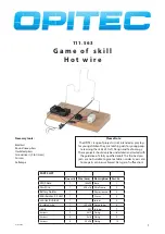 Preview for 1 page of Opitec 111.563 Instructions