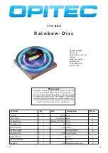 Opitec Rainbow-Disc Manual preview