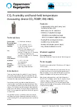 Предварительный просмотр 1 страницы Oppermann Regelgeräte CO2-TEMP-HMG Manual