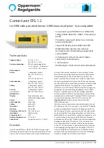 Предварительный просмотр 1 страницы Oppermann Regelgeräte STG 1.2 Manual