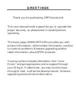 Oppo V5H User Manual preview