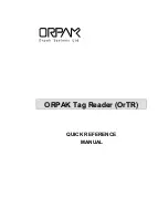 Preview for 1 page of Oprak OrTR Quick Reference Manual