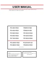 Opt PD10000-RGB User Manual предпросмотр