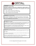 Preview for 6 page of Optal 4 Glass 2 burners Installation & Operation Manual