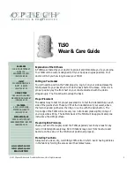 Preview for 1 page of Optech TLSO Care Manual