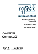 Предварительный просмотр 2 страницы Optek CONTROL 200 Instruction Manual