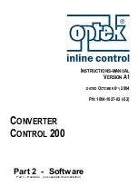 Предварительный просмотр 23 страницы Optek CONTROL 200 Instruction Manual