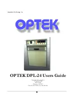 Optek DPL-24 User Manual preview