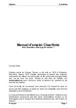 Preview for 50 page of Optelec ClearNote User Manual