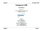 Preview for 11 page of Optelec Compact 4 HD User Manual