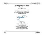 Preview for 12 page of Optelec Compact 5 HD User Manual