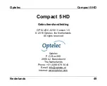 Preview for 51 page of Optelec Compact 5 HD User Manual