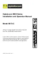 Optelecom 9000 Series 9973-C Installation And Operation Manual preview