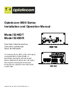 Предварительный просмотр 1 страницы Optelecom 9245DR Installation And Operation Manual