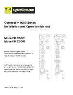 Preview for 1 page of Optelecom 9482-DR Installation And Operation Manual