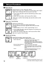 Предварительный просмотр 12 страницы OPTEX FA CS-30TAC Instruction Manual