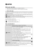 Preview for 2 page of Optex Accurance-3D A3001CB Instruction Manual