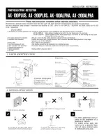 Preview for 1 page of Optex AX-100PLUS Installation Instruction