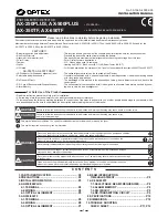 Optex AX-250PLUS Installation Manual preview