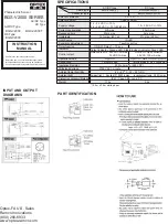 Preview for 1 page of Optex BGS-V2000 Series Instruction Manual