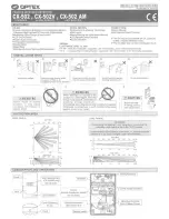 Optex CX-502 Installation Instructions preview