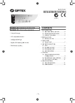 Optex Fit FTN-AM Installation Instructions Manual preview