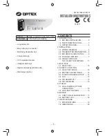 Preview for 1 page of Optex FTN-R Installation Instructions Manual