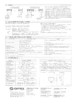 Preview for 2 page of Optex FX-50QZ Installation Instructions