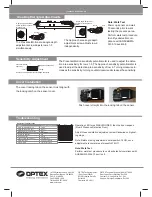 Предварительный просмотр 2 страницы Optex i-OneX T Quick Setup Manual