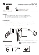 Optex iVision+ Connect IVPC-ANT Settings And Setup Manual preview