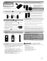 Предварительный просмотр 2 страницы Optex iVISION+ IVP-DU Installation Instructions