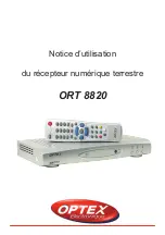 Preview for 1 page of Optex ORT 8820 Instruction Manual