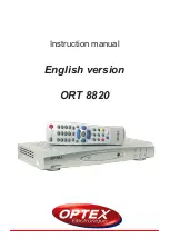 Preview for 68 page of Optex ORT 8820 Instruction Manual