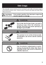 Preview for 3 page of Optex PT-7LD Instruction Manual