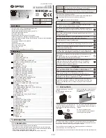 Optex Redscan Mini Installation Instructions Manual preview