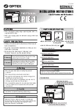 Optex REDWALL PIE-1 Installation Instructions preview