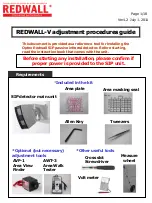 Preview for 1 page of Optex REDWALL-V Adjustment Procedures Manual