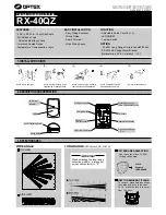 Optex RX-40QZ Installation Instructions preview