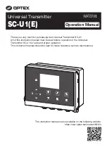 Optex SC-U1 Operation Manual preview