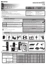 Preview for 1 page of Optex SL-100 TNR Installation Instructions