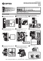 Optex Smart Line PCU-5 Installation Instructions preview