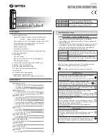 Optex Smart Line SL-350 QFR Installation Instructions Manual preview